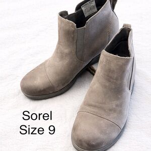 Sorel Women's Taupe Suede Chelsea Ankle Boots